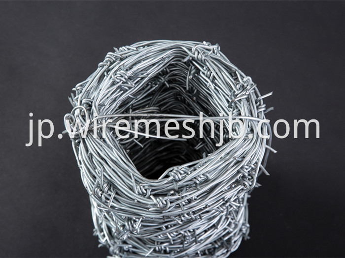 Galvanized Barbed Wire Fence